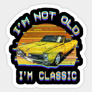 i'm not old Retro Glitch Sticker